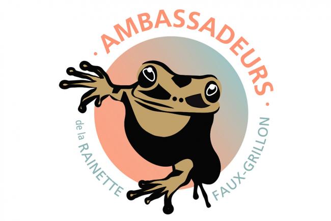 Logo du programme Ambassadeurs de la rainette faux-grillon Logo du programme Ambassadeurs de la rainette faux-grillon