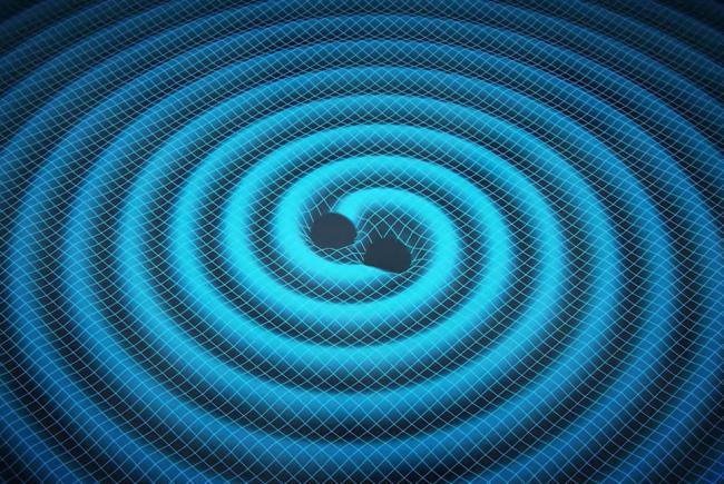 Merging black holes ripple space and time