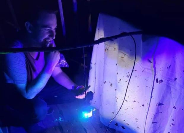 Piège lumineux pour l'échantillonnage de papillons de nuit, La Embajada (Boaco, Nicaragua) 2020.