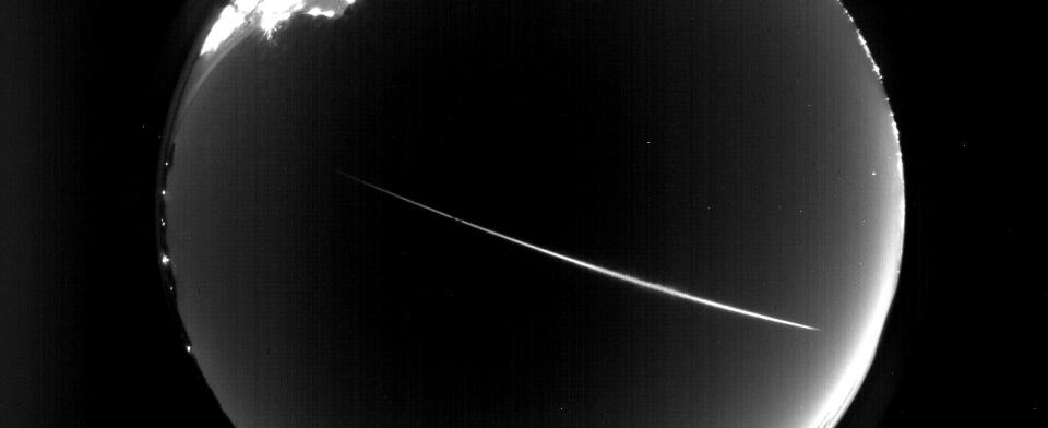 Bolide over Montreal, captured by the Planetarium's DOMe camera 