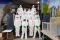Students in museology technique dressed in their work uniforms. Dust removal requires the wearing of special equipment.